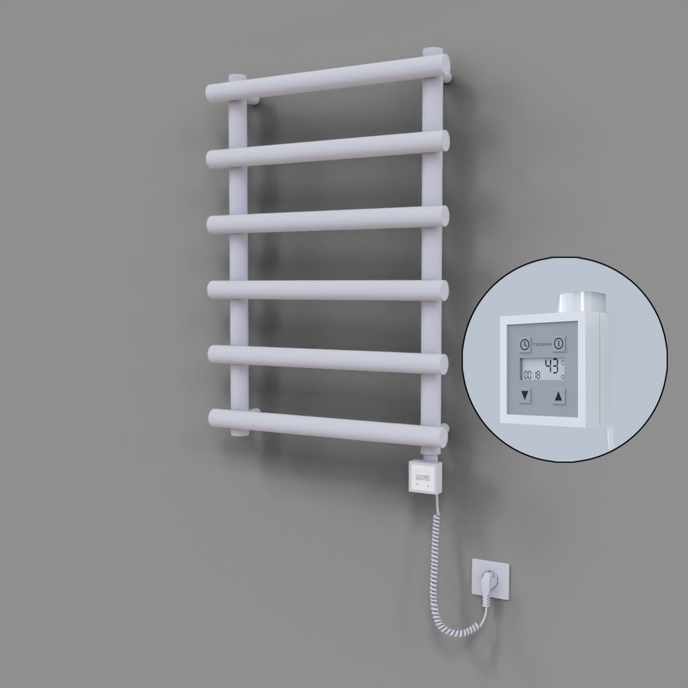 Amazon Dekoratif Elektrikli Havlupan 600x850 Beyaz (KTX3 Termostat) 300W Spiral Kablolu - 1
