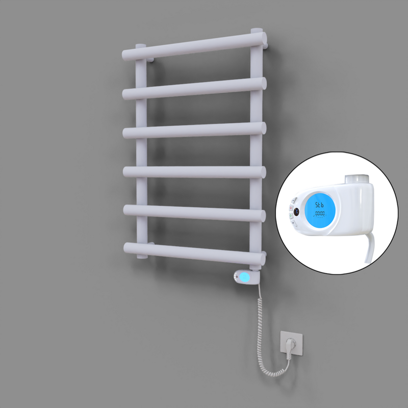 Amazon Dekoratif Elektrikli Havlupan 600x850 Beyaz (Musa Termostat) 300W 