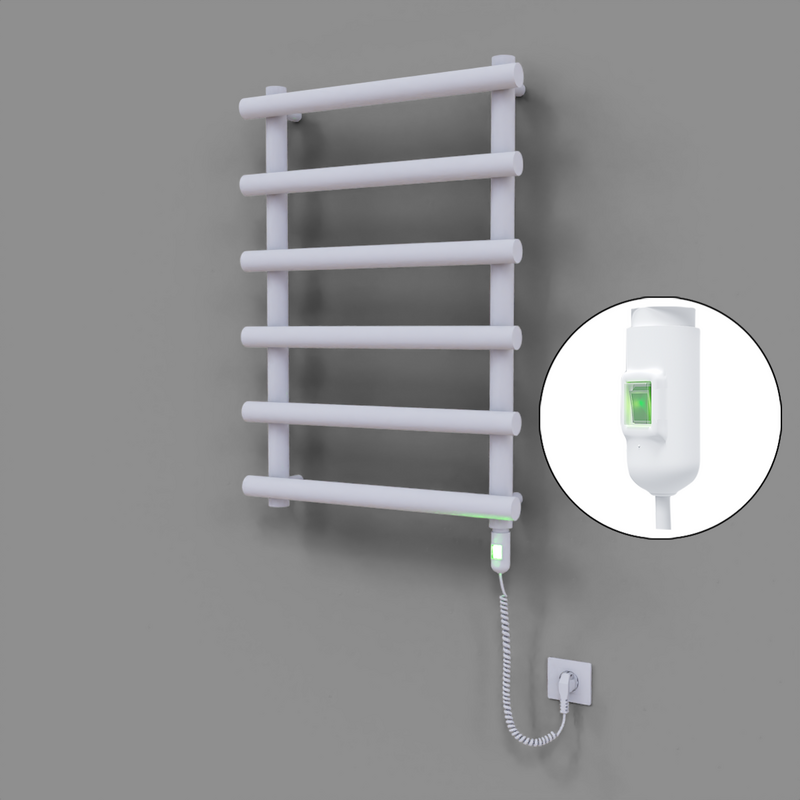 Amazon Dekoratif Elektrikli Havlupan 600x850 Beyaz (On/Off Düğmeli) 300W 