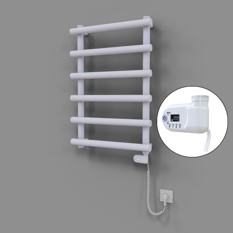 Amazon Dekoratif Elektrikli Havlupan 600x850 Beyaz (Thesis Termostat) 300W 