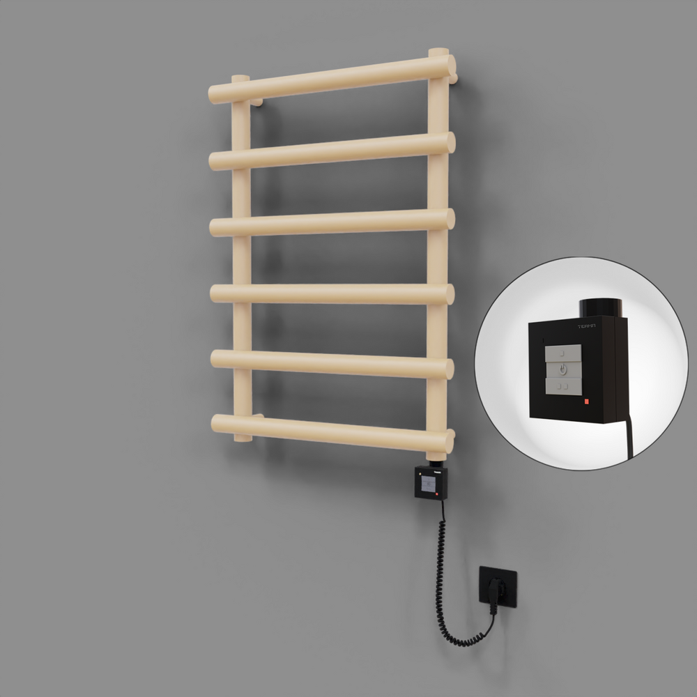 Amazon Dekoratif Elektrikli Havlupan 600x850 Kapuçino (KTX1 Termostat) 300W Spiral Kablolu - 1