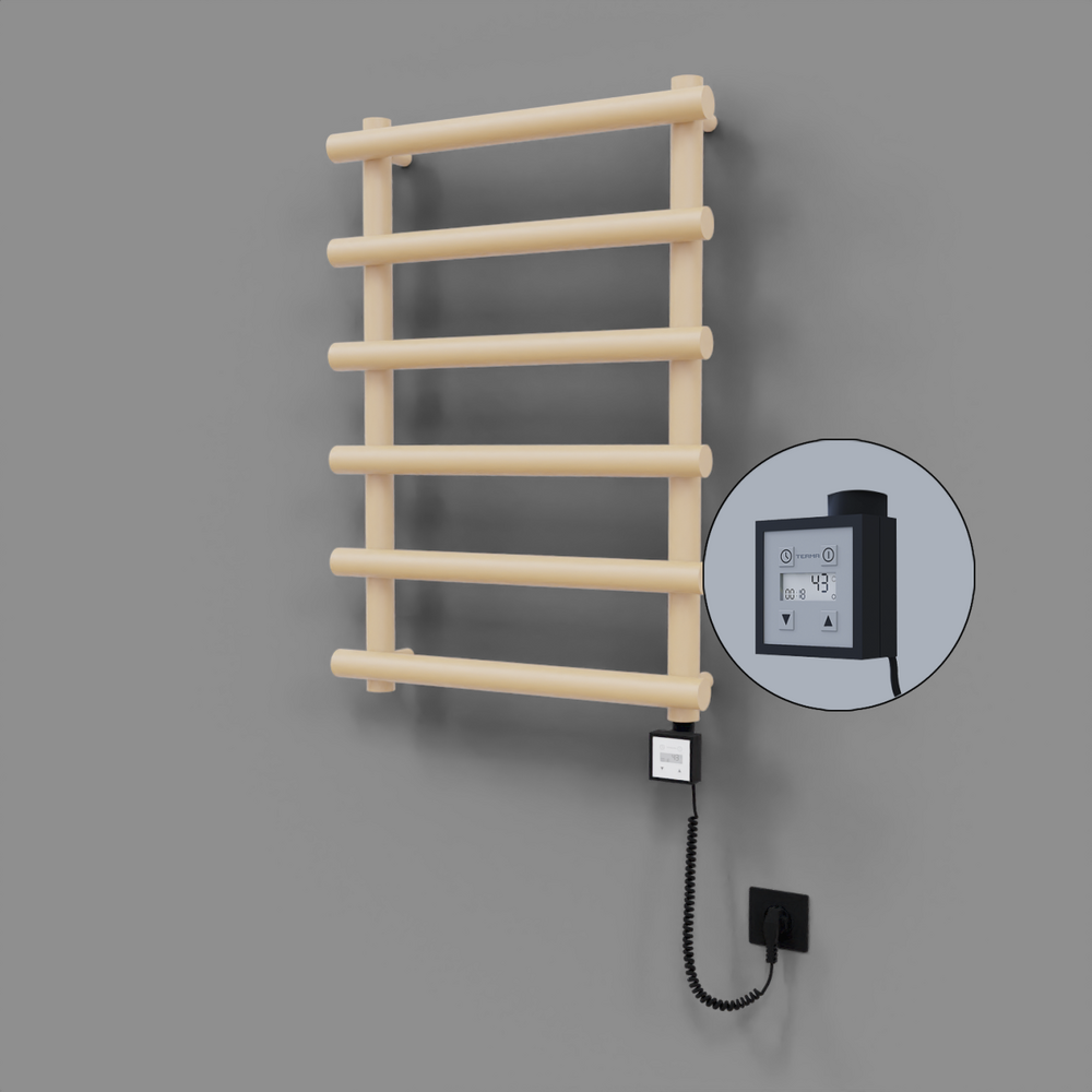 Amazon Dekoratif Elektrikli Havlupan 600x850 Kapuçino (KTX3 Termostat) 300W Spiral Kablolu - 1