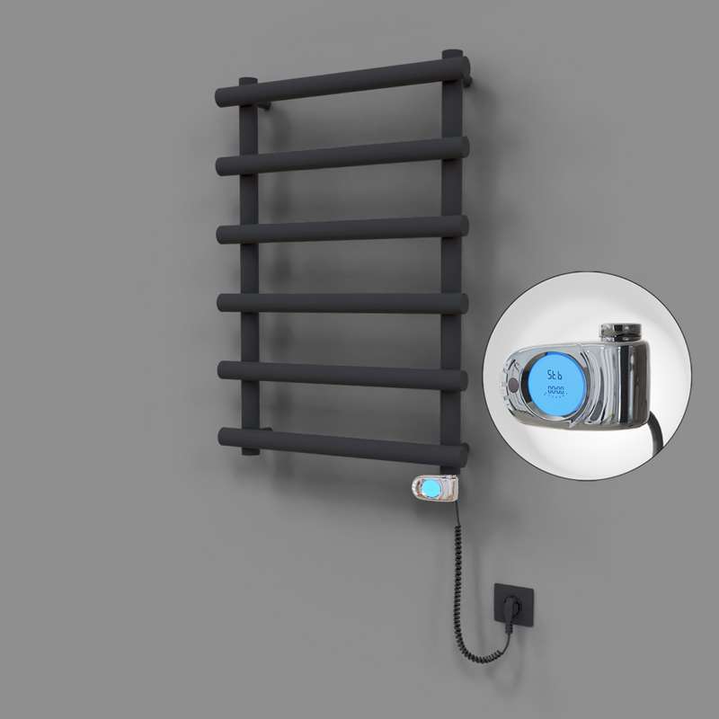 Amazon Dekoratif Elektrikli Havlupan 600x850 Koyu Antrasit (Musa Termostat) 300W 