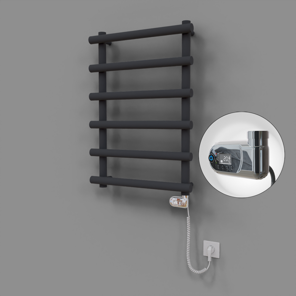 Amazon Dekoratif Elektrikli Havlupan 600x850 Koyu Antrasit (Thesis Termostat) 300W - 1