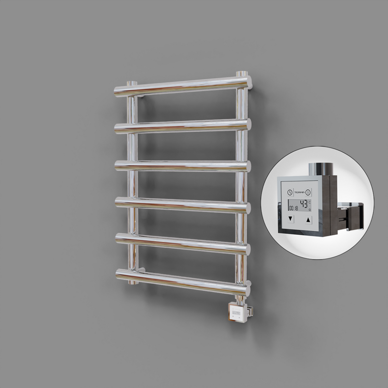 Amazon Dekoratif Elektrikli Havlupan 600x850 Krom (KTX3 Termostat) 200W 