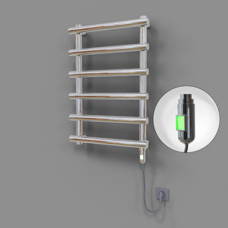 Amazon Dekoratif Elektrikli Havlupan 600x850 Krom (On/Off Düğmeli) 200W 