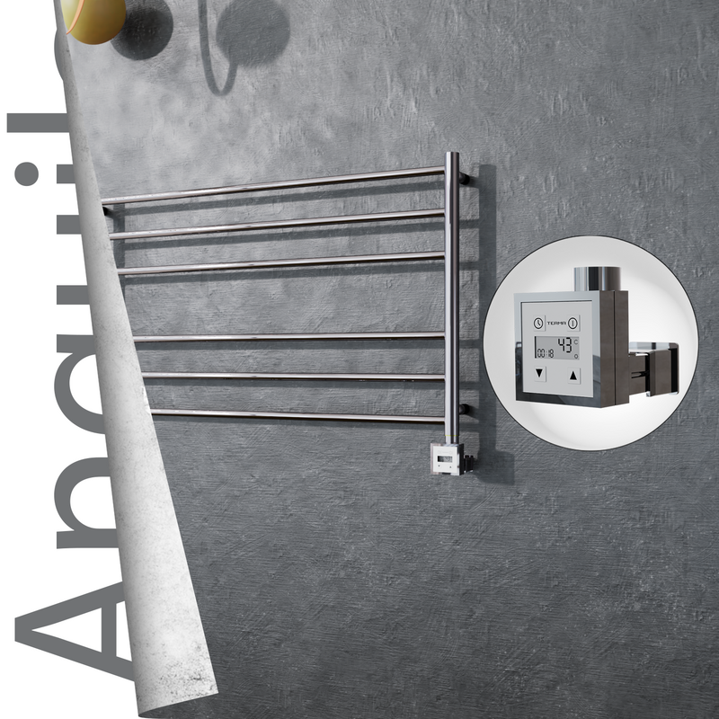 Angulia Electric Stainless Steel Towel Rail 1000x590 Mirror Polished (KTX3 Thermostat) 200W 