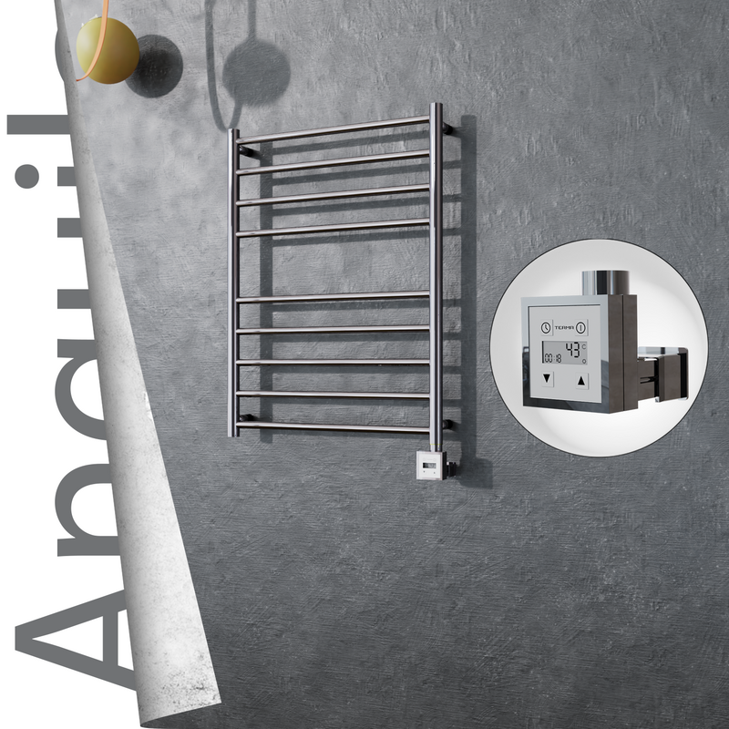 Angulia Electric Stainless Steel Towel Rail 600x790 Mirror Polished (KTX3 Thermostat) 200W 