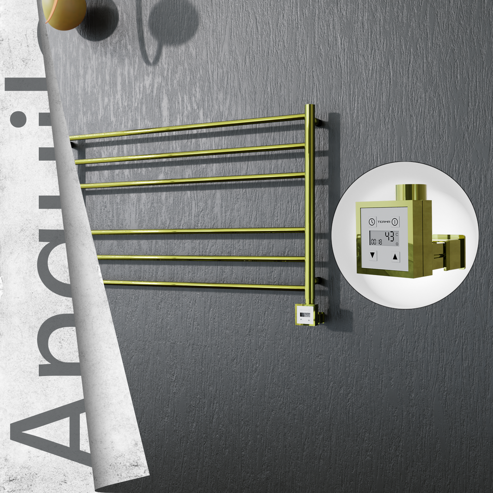 Angulia Elektrikli Paslanmaz Çelik Havlupan 1000x590 Altın (KTX3 Termostat) 200W - 1