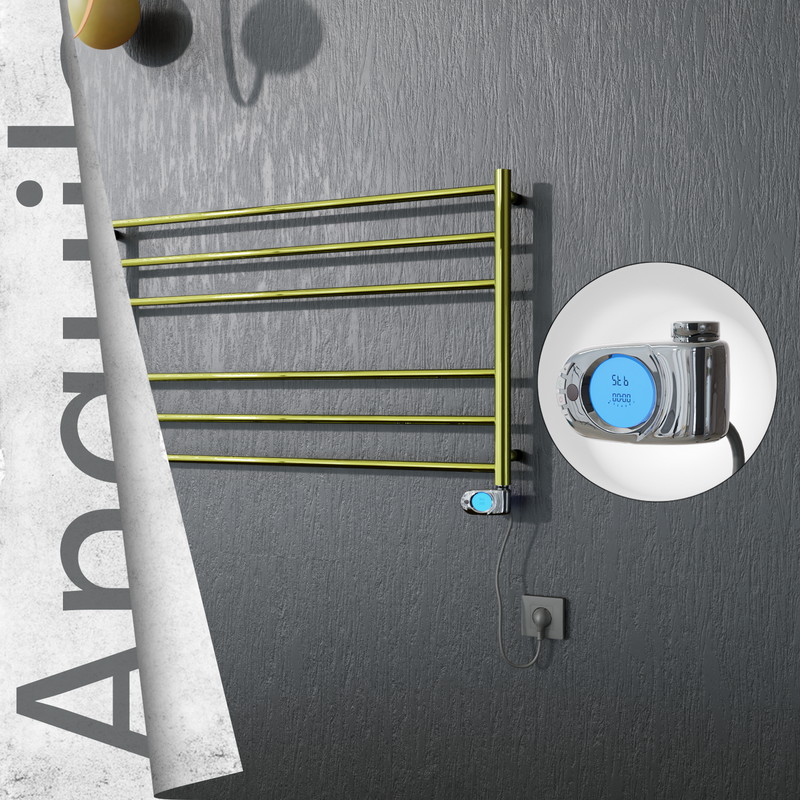 Angulia Elektrikli Paslanmaz Çelik Havlupan 1000x590 Altın (Musa Termostat) 200W 