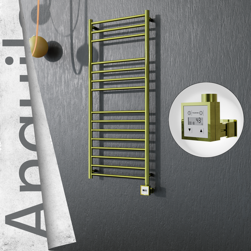 Angulia Elektrikli Paslanmaz Çelik Havlupan 500x1210 Altın (KTX3 Termostat) 200W