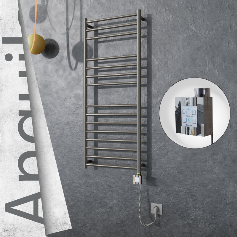 Angulia Elektrikli Paslanmaz Çelik Havlupan 500x1210 Satin Polisaj (KTX4 Termostat) 200W Spiral Kablolu 