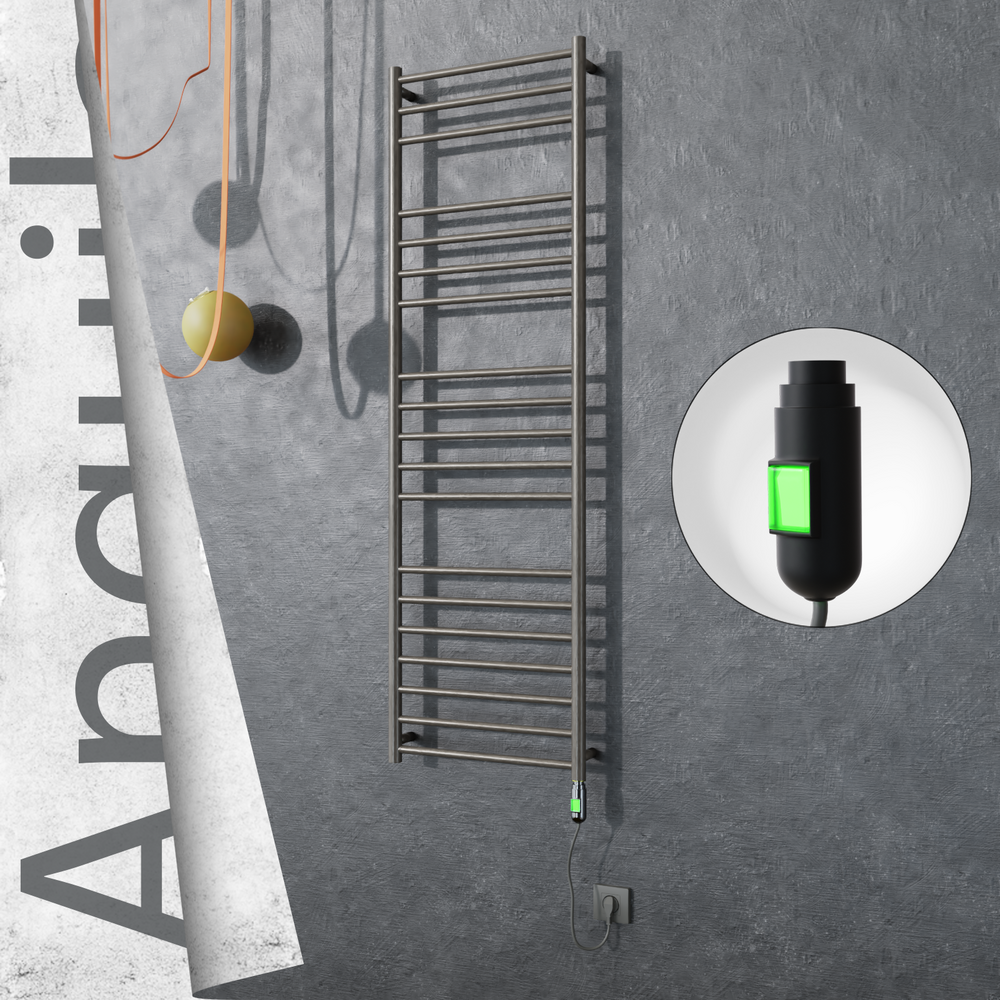 Angulia Elektrikli Paslanmaz Çelik Havlupan 500x1630 Satin Polisaj (On/Off Düğmeli) 300W - 1