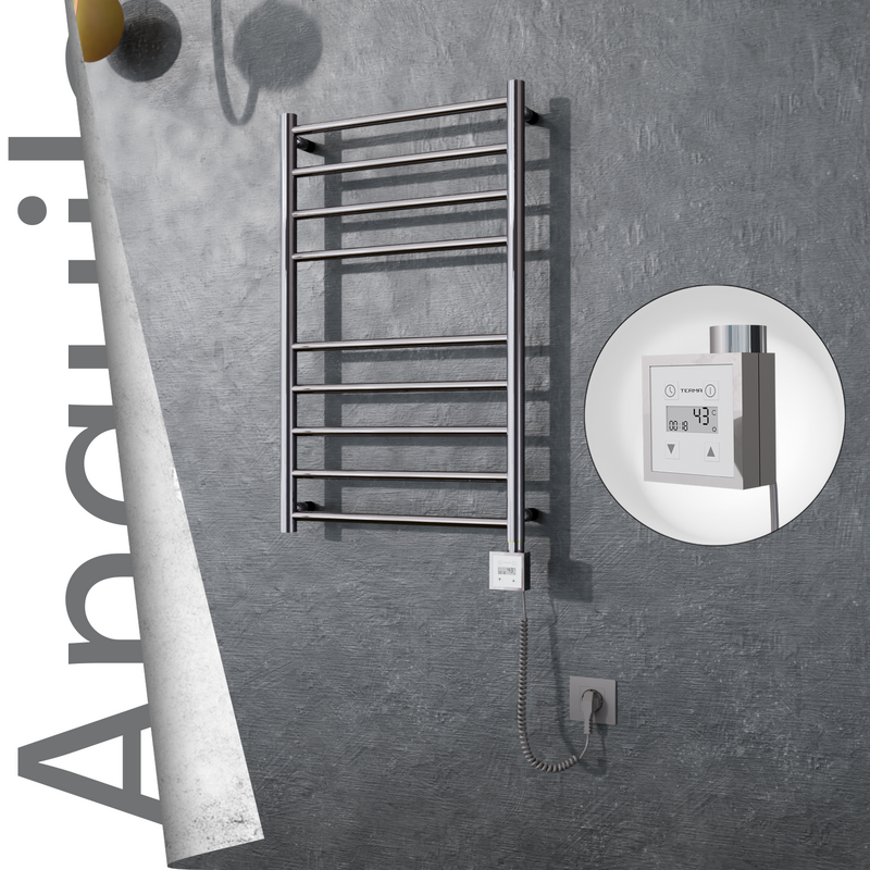 Angulia Elektrikli Paslanmaz Çelik Havlupan 500x790 Ayna Polisaj (KTX3 Termostat) 200W Spiral Kablolu 