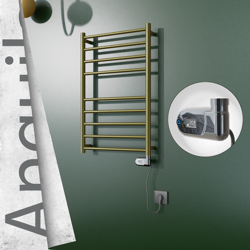 Angulia Elektrikli Paslanmaz Çelik Havlupan 500x790 Satine Altın (Thesis Termostat) 200W