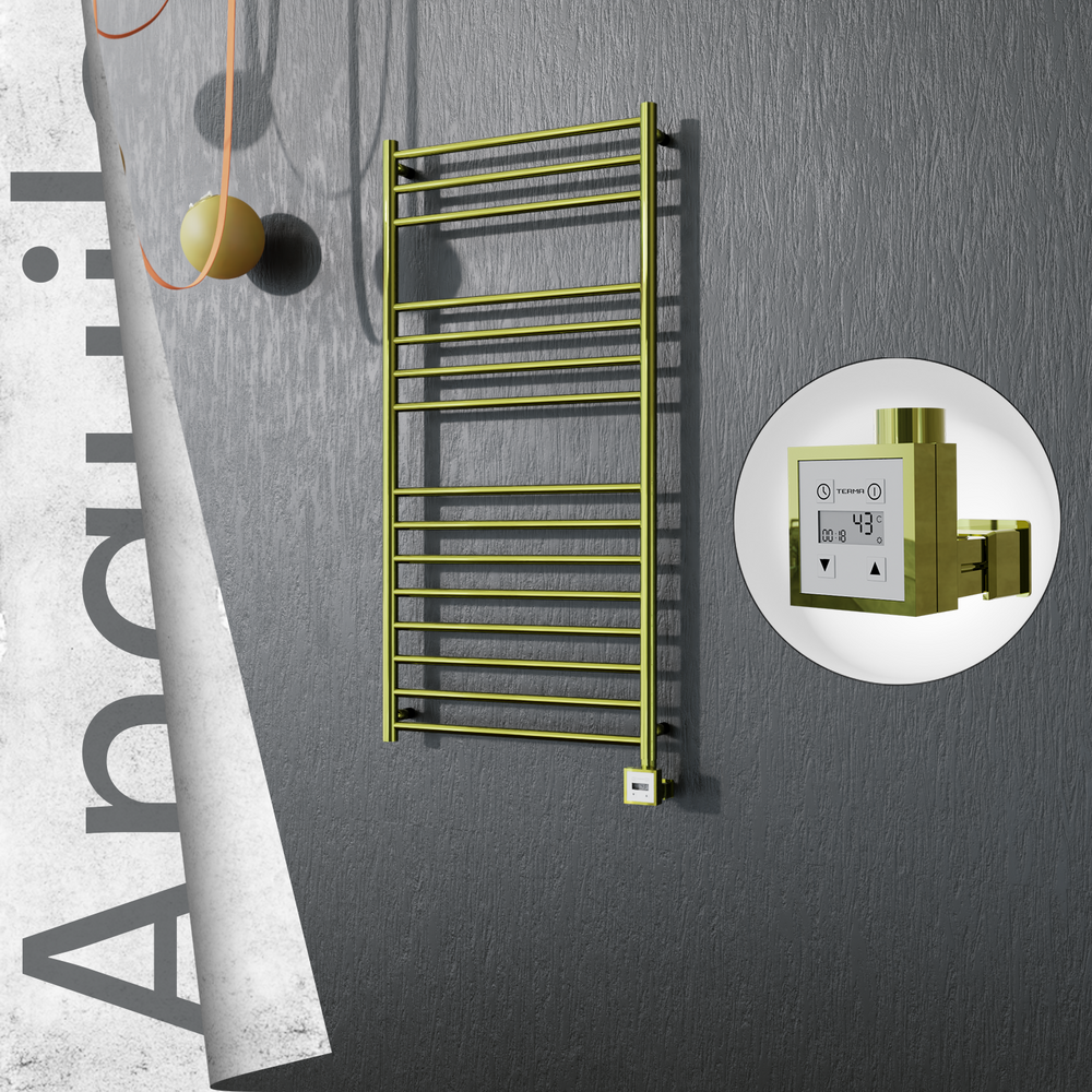 Angulia Elektrikli Paslanmaz Çelik Havlupan 600x1210 Altın (KTX3 Termostat) 300W - 1