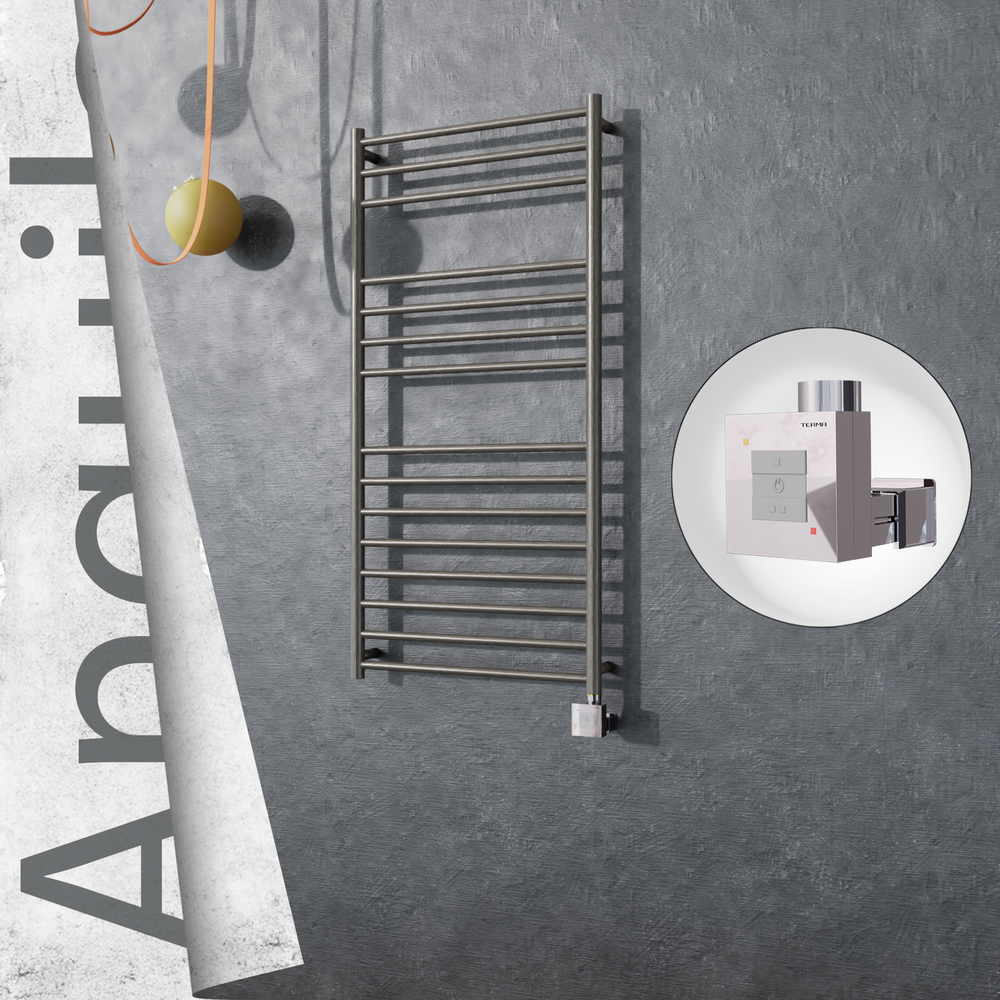Angulia Elektrikli Paslanmaz Çelik Havlupan 600x1210 Satin Polisaj (KTX1 Termostat) 300W - 1