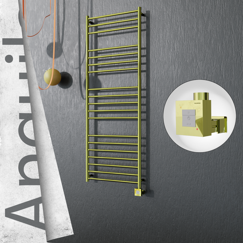 Angulia Elektrikli Paslanmaz Çelik Havlupan 600x1630 Altın (KTX1 Termostat) 300W 