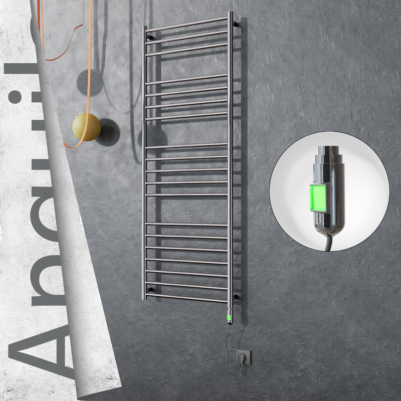 Angulia Elektrikli Paslanmaz Çelik Havlupan 600x1630 Ayna Polisaj (On/Off Düğmeli) 300W