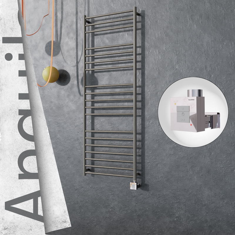 Angulia Elektrikli Paslanmaz Çelik Havlupan 600x1630 Satin Polisaj (KTX1 Termostat) 300W 