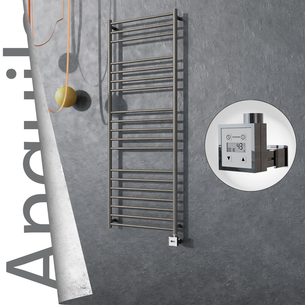 Angulia Elektrikli Paslanmaz Çelik Havlupan 600x1630 Satin Polisaj (KTX3 Termostat) 300W - 1