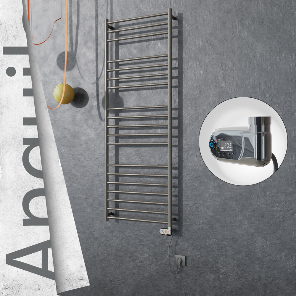 Angulia Elektrikli Paslanmaz Çelik Havlupan 600x1630 Satin Polisaj (Thesis Termostat) 300W - 1