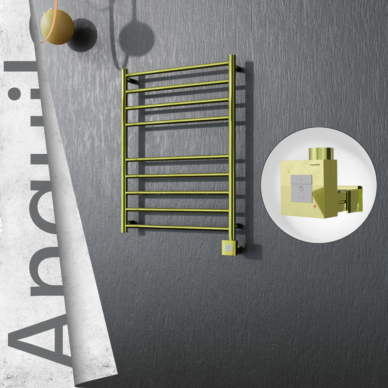 Angulia Elektrikli Paslanmaz Çelik Havlupan 600x790 Altın (KTX1 Termostat) 200W 