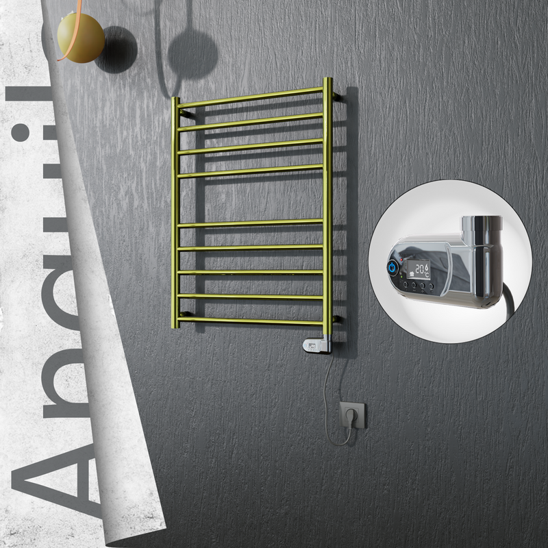 Angulia Elektrikli Paslanmaz Çelik Havlupan 600x790 Altın (Thesis Termostat) 200W