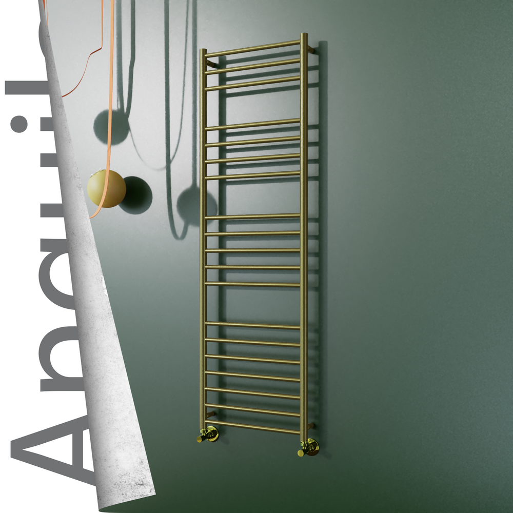 Angulia Sèche-serviettes en Inox 500x1630 Doré Satiné - 1
