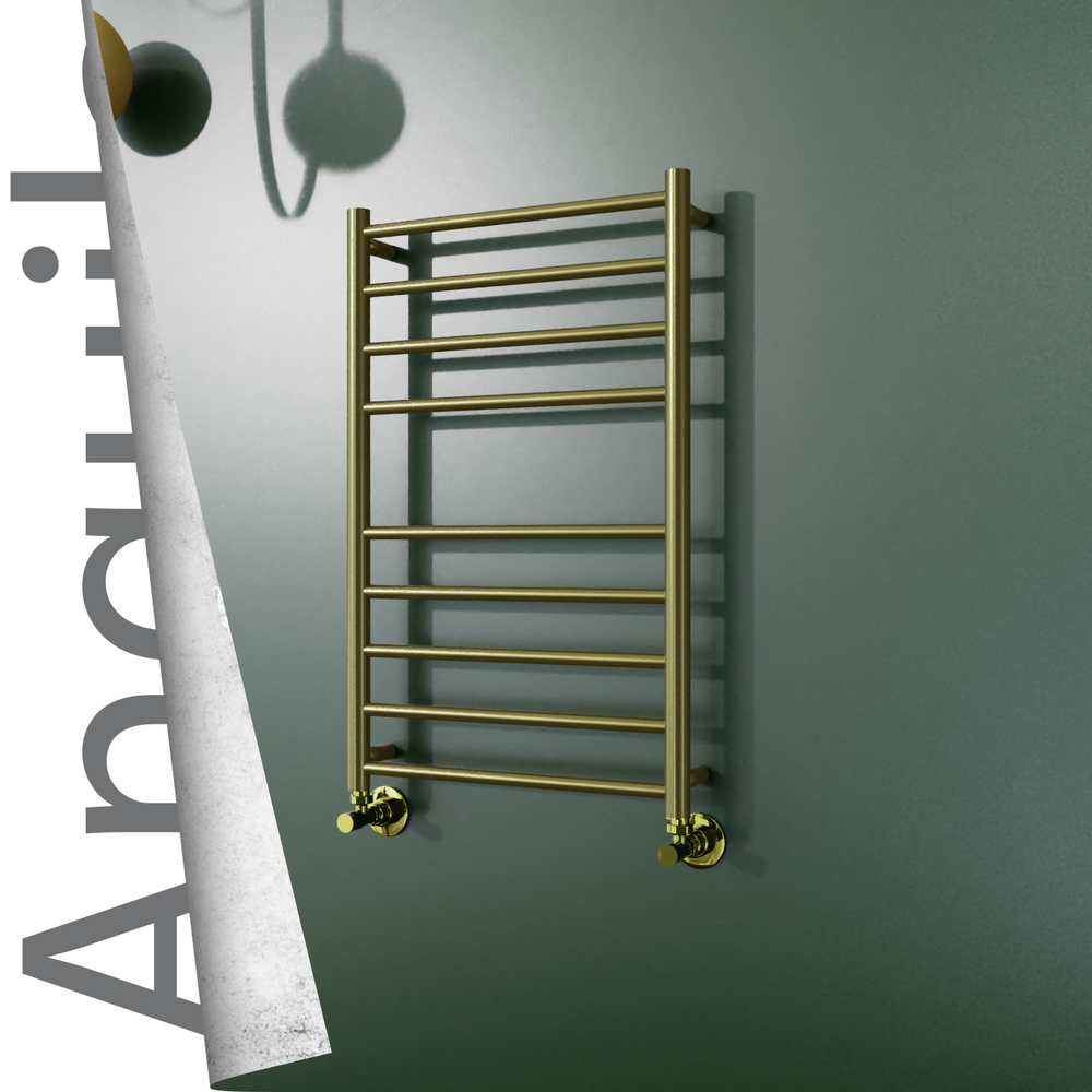 Angulia Sèche-serviettes en Inox 500x790 Doré Satiné - 1