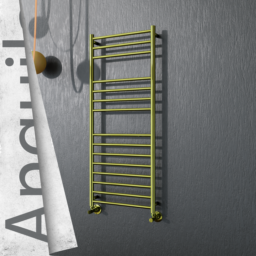 Angulia Stainless Steel Towel Rail 500x1210 Gold - 1