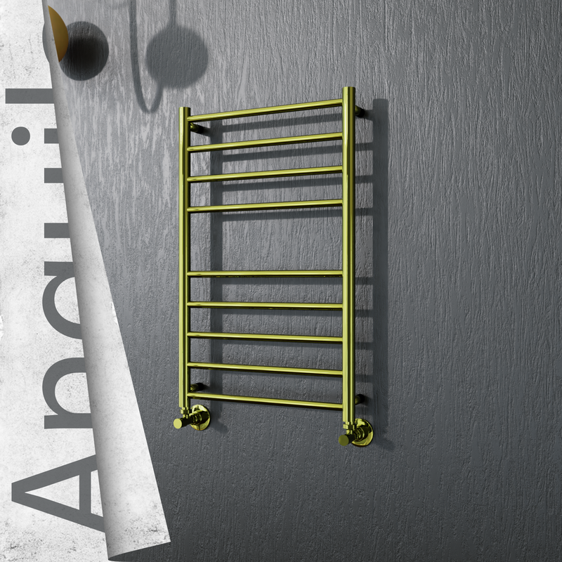 Angulia Stainless Steel Towel Rail 500x790 Gold 