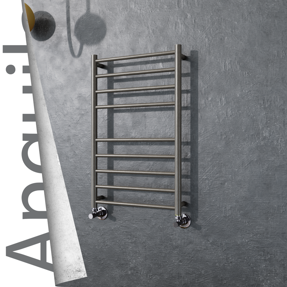 Angulia Stainless Steel Towel Rail 500x790 Satin Polished - 1