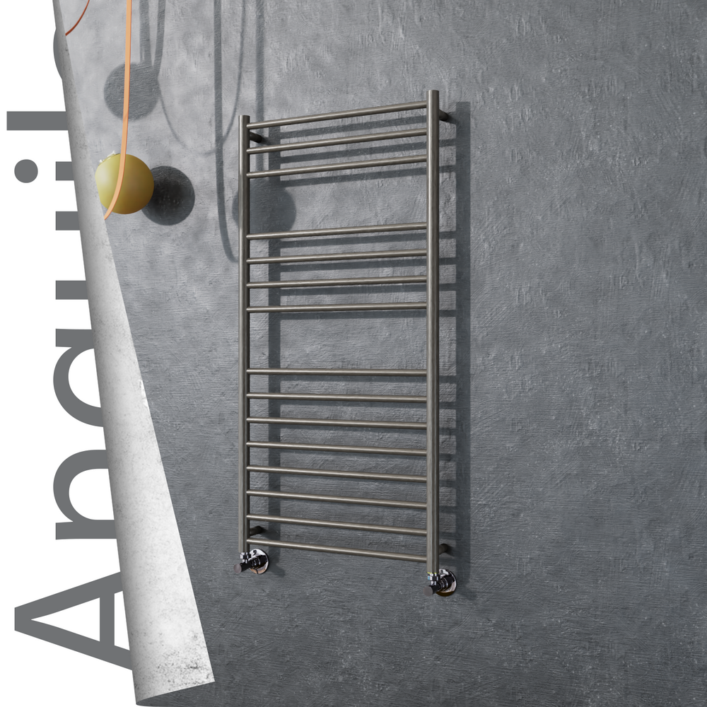 Angulia Stainless Steel Towel Rail 600x1210 Satin Polished - 1