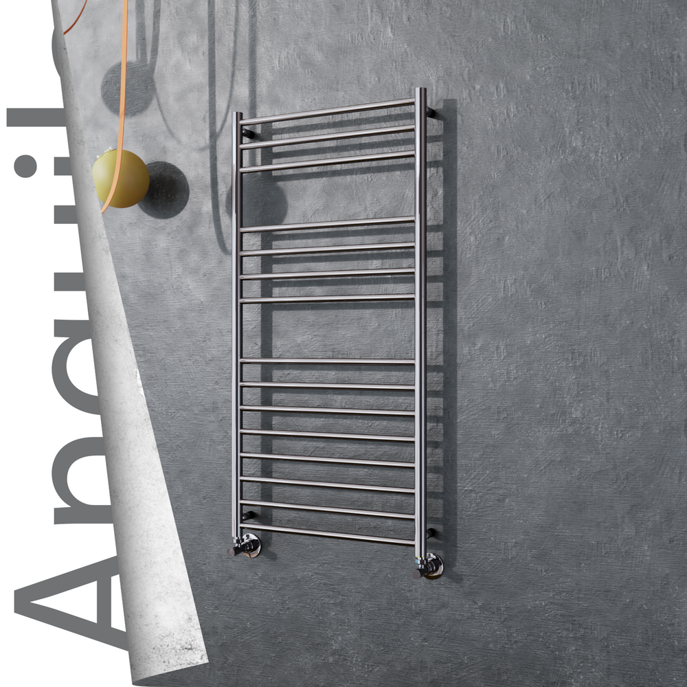 Angulia Stainless Steel Towel Rail 600x1630 Mirror Polished - 1