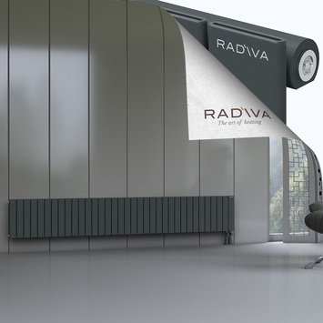 Arno Aluminium Radiator 400x2586 Dark Anthracite Bottom Right 50mm