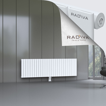 Arno Aluminium Radiator 600x1994 White Bottom Middle 50mm