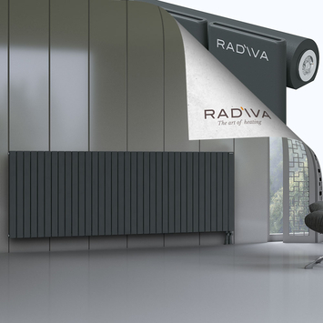 Arno Aluminium Radiator 900x2586 Dark Anthracite Bottom Right 50mm
