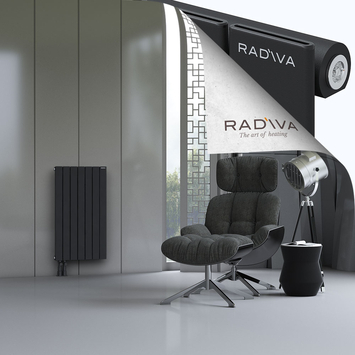 Arno Aluminium Radiator 900x514 Black Bottom Left 50mm