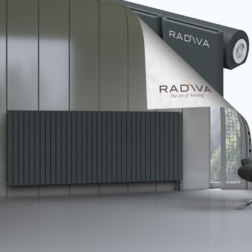 Arno Radiateur En Aluminium 1000x2586 Anthracite Foncé Bas à droite 50mm