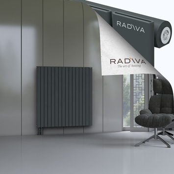Arno Radiateur En Aluminium 1200x1180 Anthracite Foncé Bas à gauche 50mm