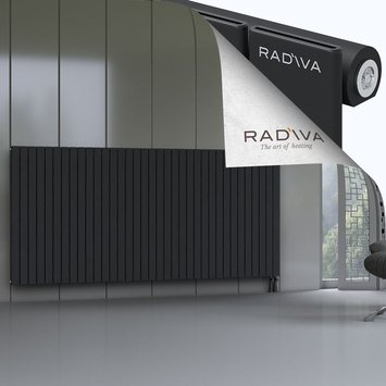 Arno Radiateur En Aluminium 1200x2586 Noir Bas à droite 50mm