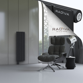 Arno Radiateur En Aluminium 1200x366 Noir Bas à gauche 50mm