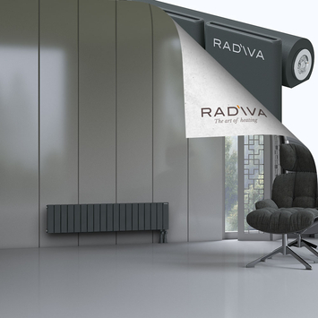 Arno Radiateur En Aluminium 300x1402 Anthracite Foncé Bas à droite 50mm