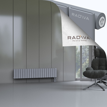 Arno Radiateur En Aluminium 300x1476 Gris Bas à droite 50mm