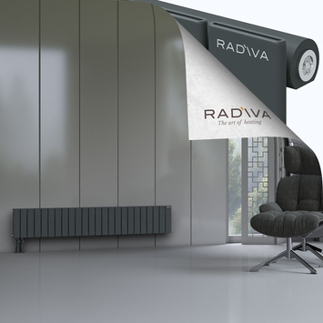 Arno Radiateur En Aluminium 300x1772 Anthracite Foncé Bas à gauche 50mm