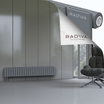 Arno Radiateur En Aluminium 300x1772 Anthracite Bas à gauche 50mm