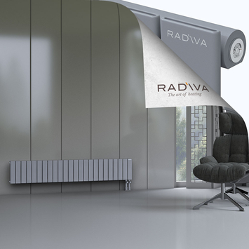 Arno Radiateur En Aluminium 300x1772 Gris Bas à droite 50mm
