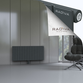 Arno Radiateur En Aluminium 600x1402 Anthracite Foncé Bas Milieu 50mm