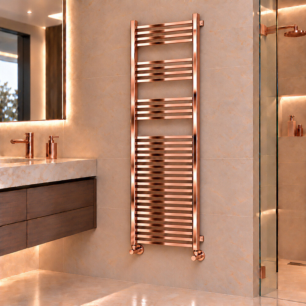 Barbados Decorative Towel Rail 500x1600 Copper - 1